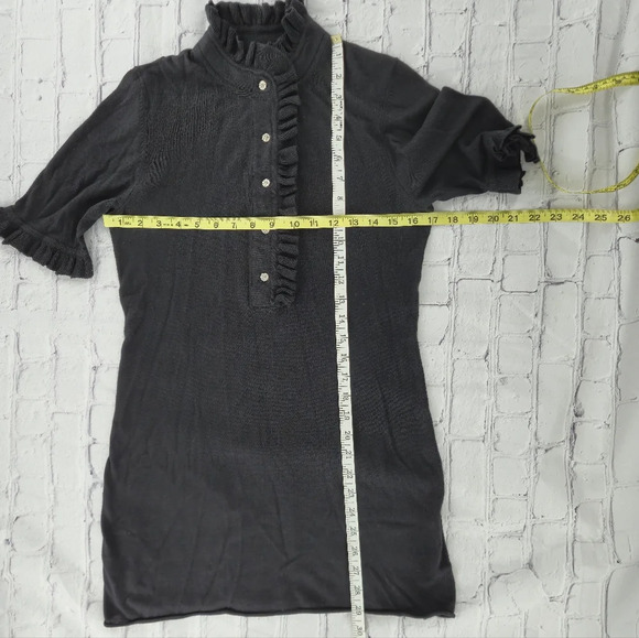 Tory Burch Black Tunic Silk/Cashmere Blend 3/4 sleeves Size M - Picture 5 of 9